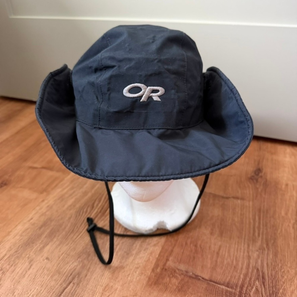 Outdoor Research Seattle Sombrero Hat Large Black GORE-TEX Waterproof Rain Brim